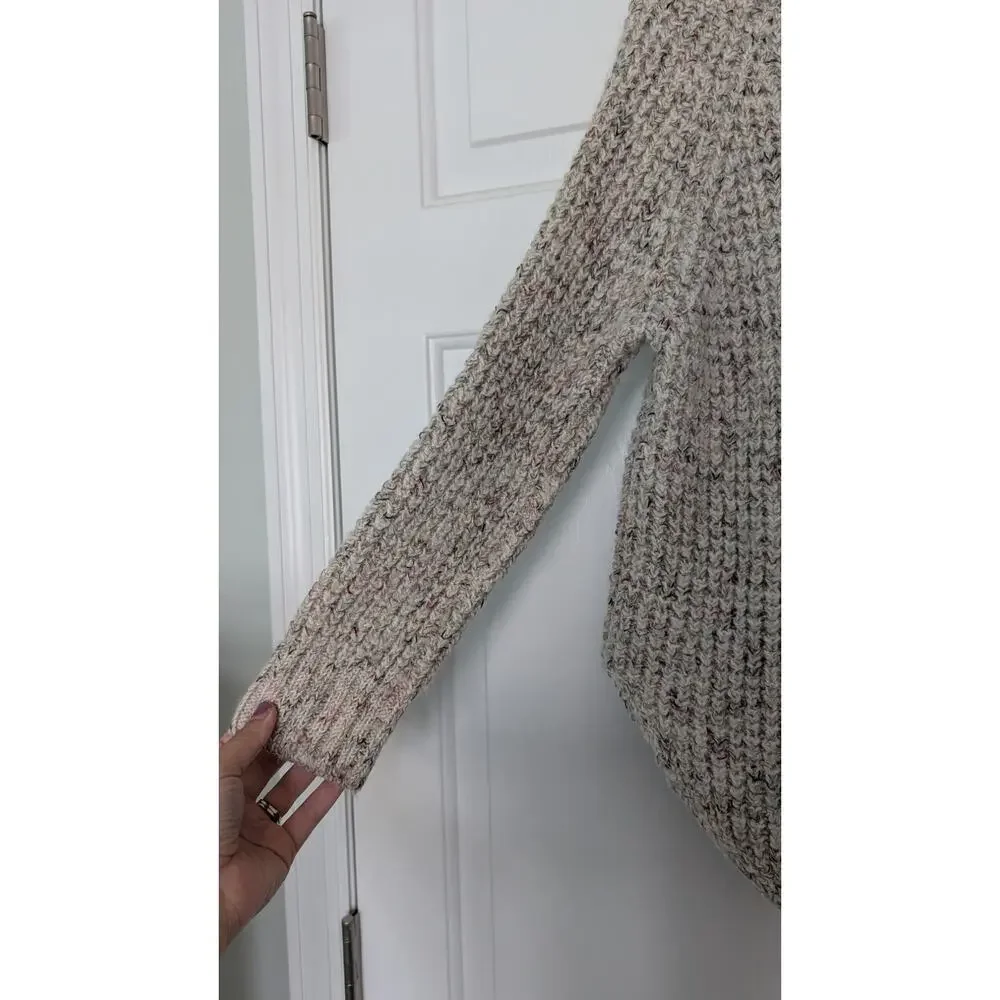 Free People Dylan Knit Neutral Cowl Neck Sweater